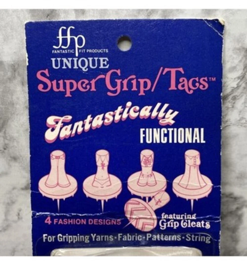 VTG 70s Push Pins - Fashion Design Multi Purpose Super Grip/tags Push Pin Yarn